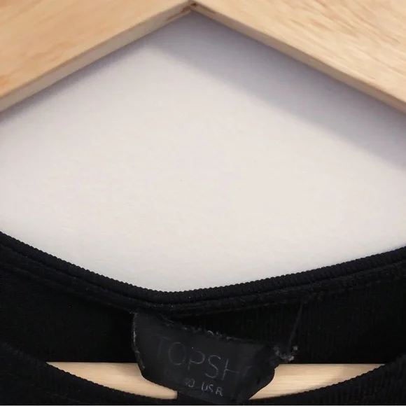 Topshop Black Sleeveless/Midi Dress - Picture 3 of 3